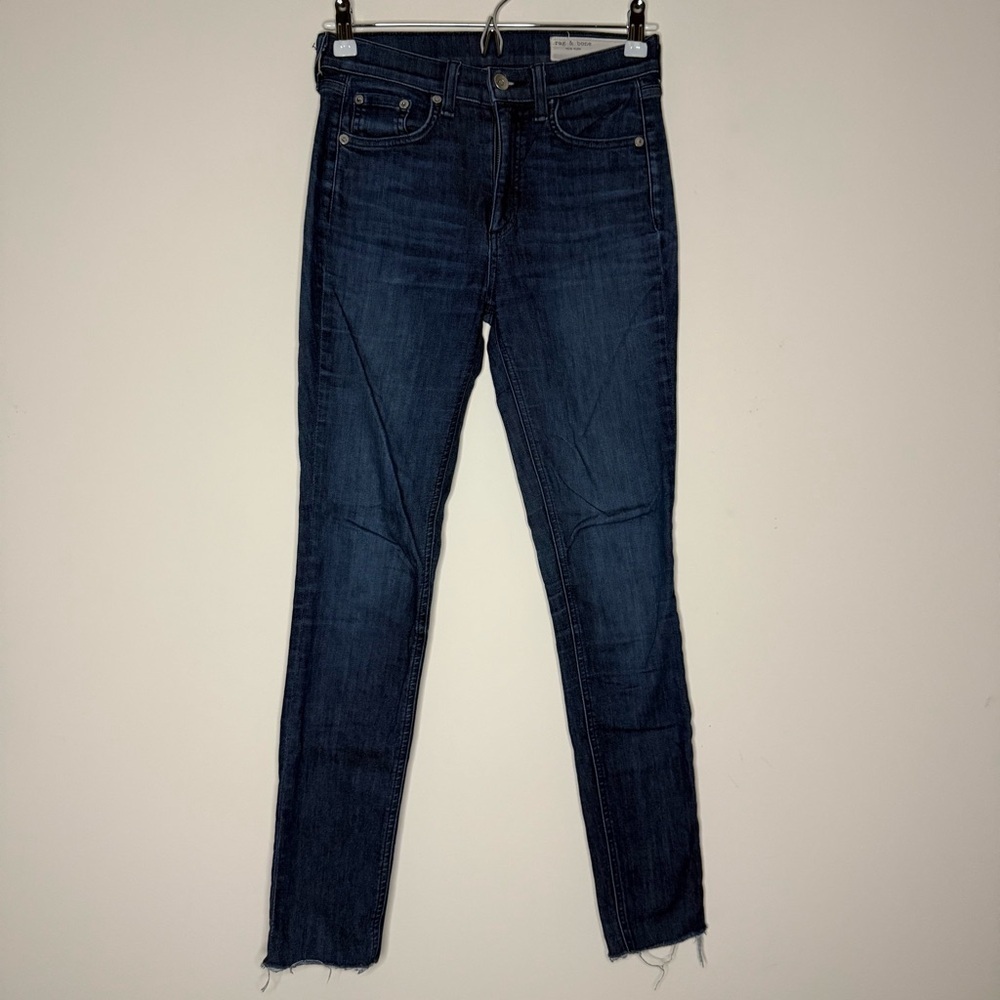 RAG&BONE High Rise Ankle Skinny Jeans in Tonal River Wash - Picture 5 of 13